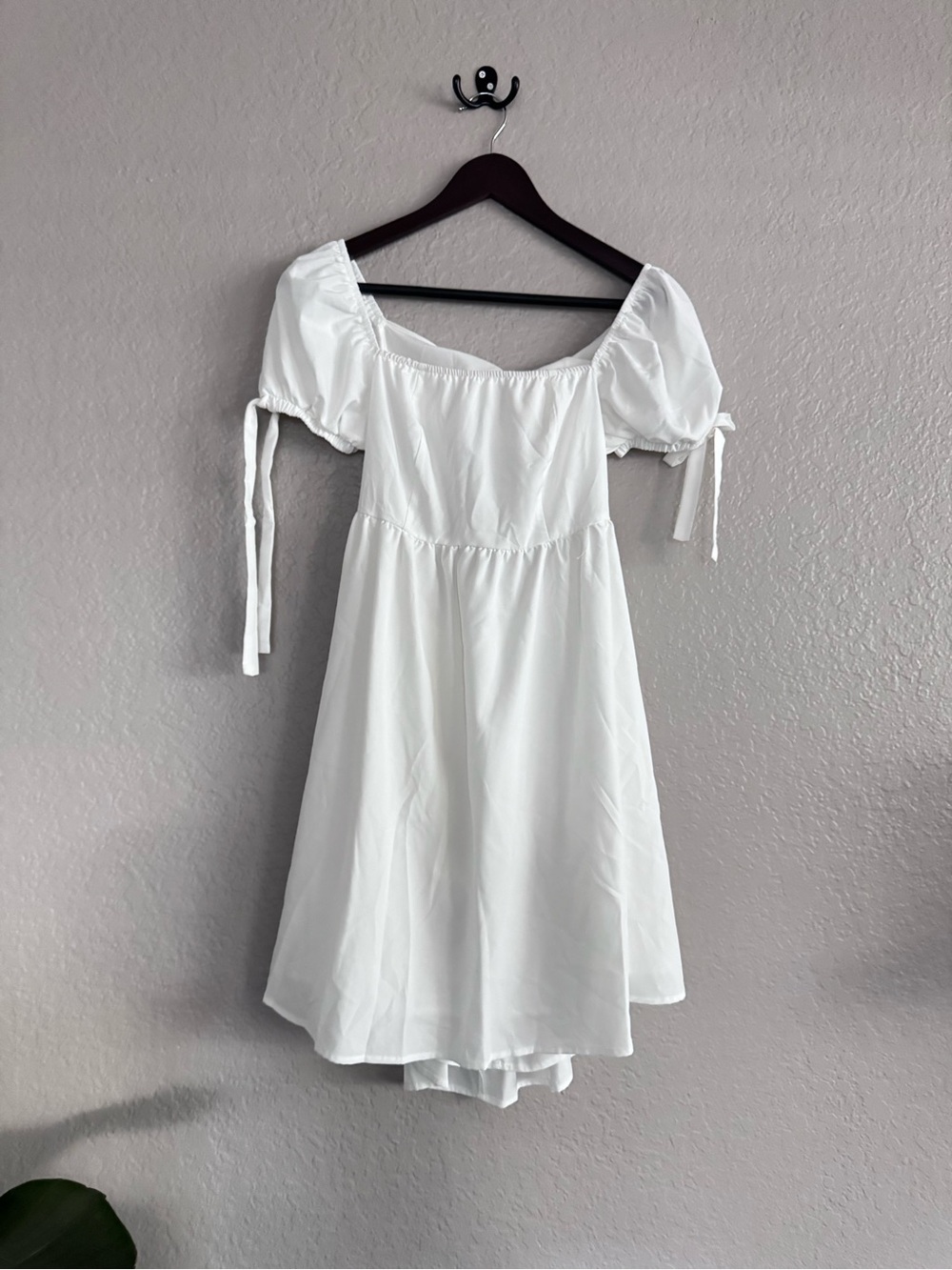 EXLURA • Mini Dress • White • Medium • Open Back • Bridal Shower